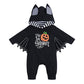 🎃🦇 Baby Halloween Bat Romper – Long Sleeve Hooded Bodysuit