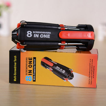 🔧 8-in-1 Schroevendraaierset met LED-zaklamp – Eén Tool, Meer Gemak! 🔦✨