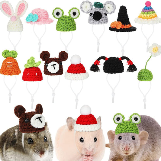 🧶 Mini Knitted Pet Hats — Adorable little hats crafted for your cute companions 🐹🦜