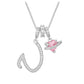 ✨ Dopamine 3-in-1 Initial Necklace with Heart Zircon Charms