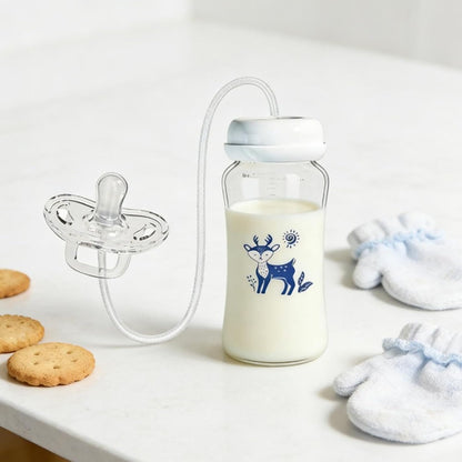 🍼 Hands-Free Baby Bottle – 240ml Self-Feeding PP Bottle for Little Ones❤️