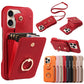 🍒 Lychee Texture Crossbody Wallet Phone Case Your Phone, Cards & Essentials — All In One Stylish Case