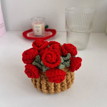 🌹 Handmade Crochet Rose Trivet & Coaster for a Cozy Tabletop Touch