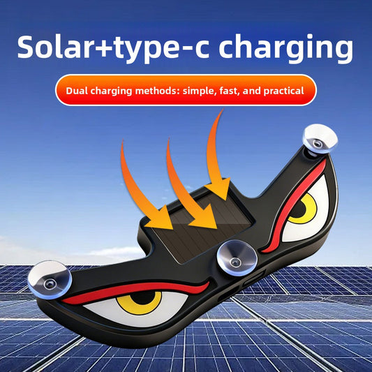 😈 LED Demon Eyes Car Decoration Solar Light 2026 🚗