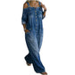 👖💥 Casual dames spijkeroverall met lange mouwen, meerdere zakken en hoogwaardige kwaliteit