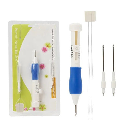 🧶 Kit de Bordado com Agulha de Punção – Crie Lindas Peças Artesanais! 🌸✨
