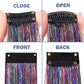 ✨ Colorful Laser Hair Tinsel BB Clips – Rainbow Metallic Hair Extensions