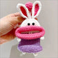 🌭 Cute "Sausage Lips" Car Key Cover — Hand-Knitted Fun Key Pouch 💕