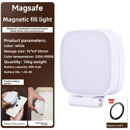 ✨ Magnetic Selfie Light With Makeup Mirror — Glow Perfectly Anytime, Anywhere