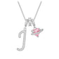 ✨ Dopamine 3-in-1 Initial Necklace with Heart Zircon Charms