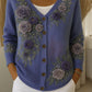 【🔥 Today's Super Low Price】Women's Cotton Cardigan with V-Neck and Floral Pattern