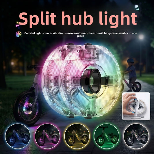 🚴‍♂️🌈 Oplaadbaar Fietswiel Licht – Kleurrijke LED Naafverlichting ✨💖