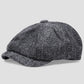 Britse vintage pet (newsboy-stijl) voor heren en dames – klassieke casual platte pet, achthoekige pet