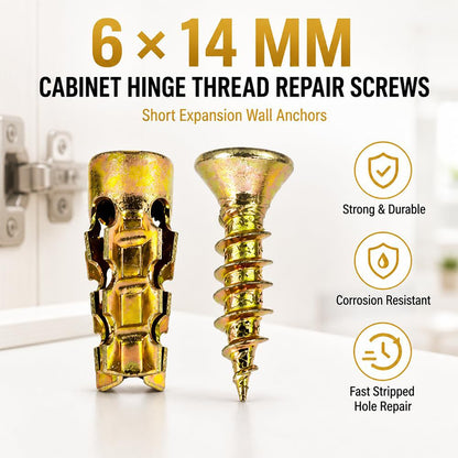 🔧Short Expansion Screw Kit for Cabinet Hinge Repair
