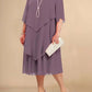 Layered midi dress in plus sizes