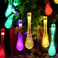 💧 LED Solar Water Drop String Lights Create A Magical Outdoor Glow With Beautiful Water Drop Lights