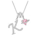 ✨ Dopamine 3-in-1 Initial Necklace with Heart Zircon Charms