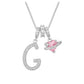 ✨ Dopamine 3-in-1 Initial Necklace with Heart Zircon Charms