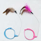 🐱 2026 Kattenhalsband met veer & belletje 🎀 Zelfspeel-kattenspeeltje