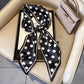 🌷 Polka Dot Silk Scarf Ribbon for Hair, Bags, Neckwear & Chic Styling