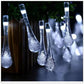 💧 LED Solar Water Drop String Lights Create A Magical Outdoor Glow With Beautiful Water Drop Lights