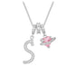 ✨ Dopamine 3-in-1 Initial Necklace with Heart Zircon Charms