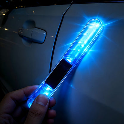 ☀️ Solar Car LED Warning Light – Rear Window Safety & Decorative Light