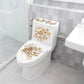 🌸 Luxury Gold Floral Toilet Sticker