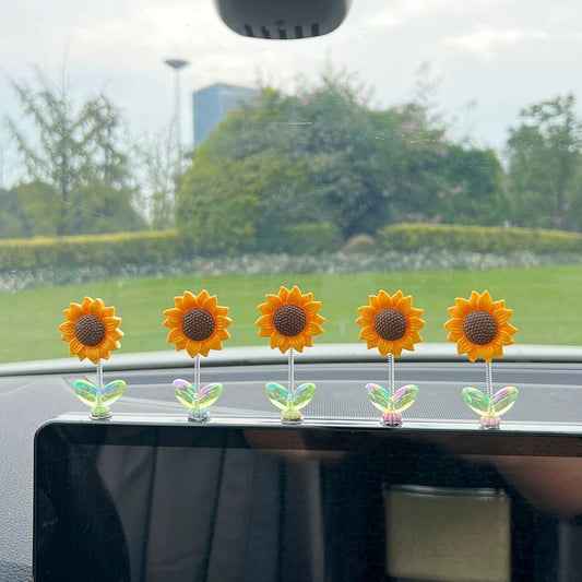🌻 Girassol oscilante para painel de automóvel