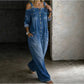 👖💥 Casual dames spijkeroverall met lange mouwen, meerdere zakken en hoogwaardige kwaliteit