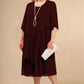 Layered midi dress in plus sizes