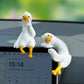 ✨Cute White Goose Car Dashboard Ornament – The Cutest Passenger in Your Car💕
