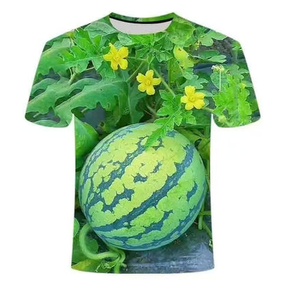 🍉 Funny Watermelon Print T-Shirt Set for a Relaxed Summer Look
