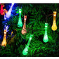 💧 LED Solar Water Drop String Lights Create A Magical Outdoor Glow With Beautiful Water Drop Lights