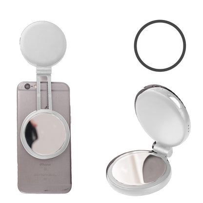 ✨ Foldable Makeup Mirror with LED Light & Magnetic Selfie Light