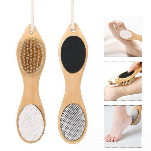 ✨ 4-in-1 Foot File & Foot Scrub Brush — Smooth, Clean & Refresh Your Feet At Home