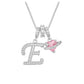 ✨ Dopamine 3-in-1 Initial Necklace with Heart Zircon Charms