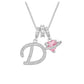 ✨ Dopamine 3-in-1 Initial Necklace with Heart Zircon Charms