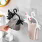 🐱✨ Kattenhanddoekhouder – Zuignap zonder Boren