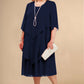 Layered midi dress in plus sizes