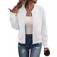 ✨ Nieuw 👩 Cropped dames bomberjack van imitatie suède ✨ Gemaakt van imitatie suède, met een cropped pasvorm en ritssluiting.