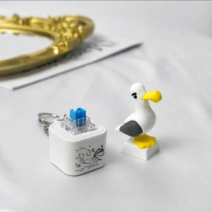 🆕 2026 LED Lyd & Lys Måke Nøkkelring – Anti-Stress Fidget 🐦✨🔑