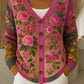 【🔥 Today's Super Low Price】Women's Cotton Cardigan with V-Neck and Floral Pattern