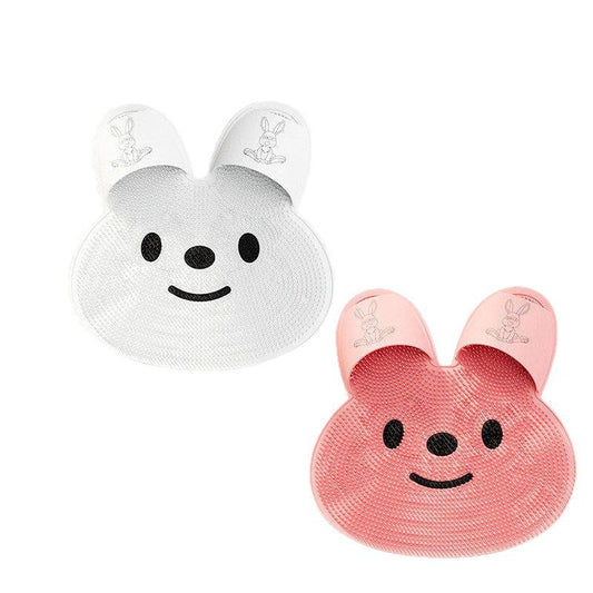 🐰 Silicone Bunny Foot Scrubber Mat Clean, Massage & Relax Your Feet Without Bending Down!