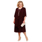 Layered midi dress in plus sizes