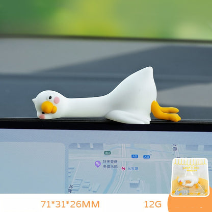 ✨Cute White Goose Car Dashboard Ornament – The Cutest Passenger in Your Car💕