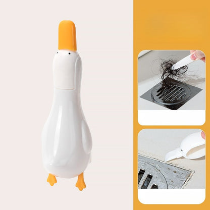 🦆 Cute Duck Bathroom Hair & Trash Grabber – Pick Up Messes Without Touching Them🚿✨