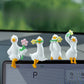 ✨Cute White Goose Car Dashboard Ornament – The Cutest Passenger in Your Car💕