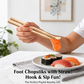🦶 Foot Chopsticks with Straw – Creative 2-in-1 Eating Utensil