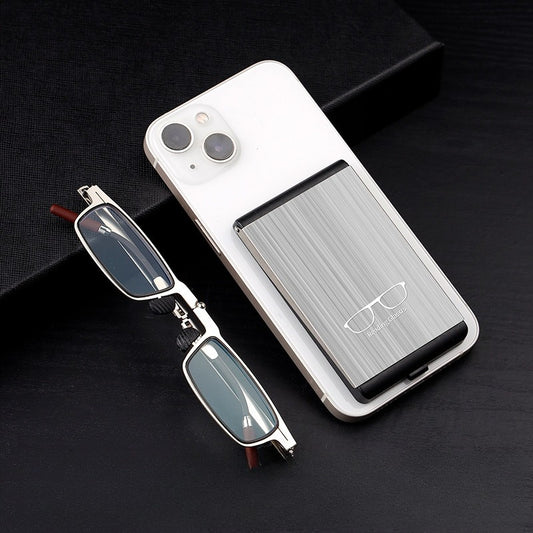 👓Foldable Stick-On Reading Glasses – Portable Phone Case Eyewear